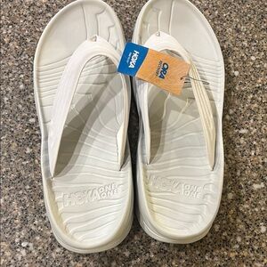 Hoka White Sandals